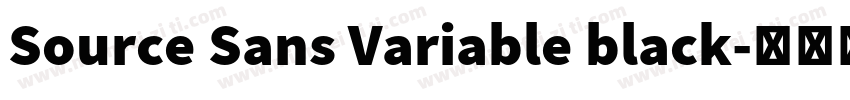 Source Sans Variable black字体转换